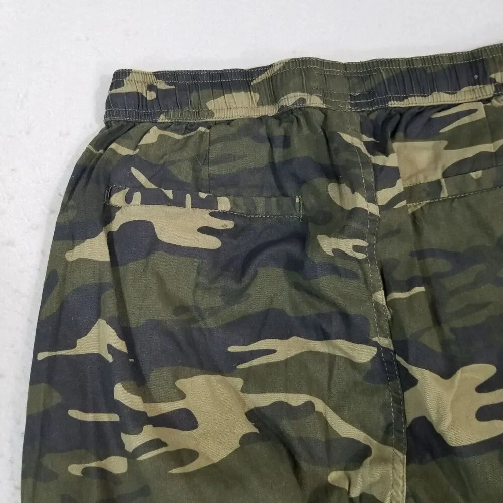 Steve's Jeans Jogger Pants Men S Green Camo Lightweight Flex Stretch Stack Moto